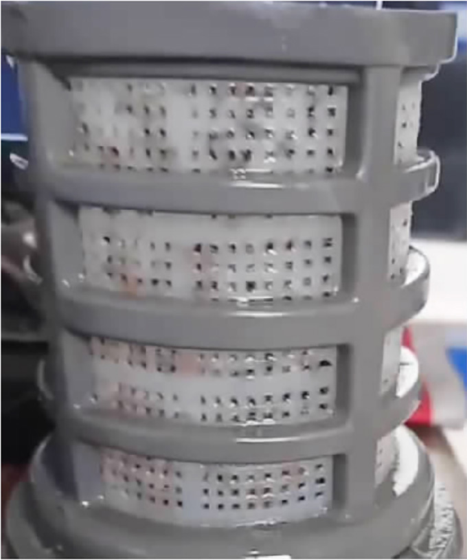 使用消泡剂后的过滤设备